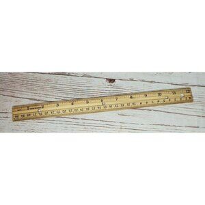 12-Inch Wood Ruler - Durable School Supplies Essential for Students & Teachers